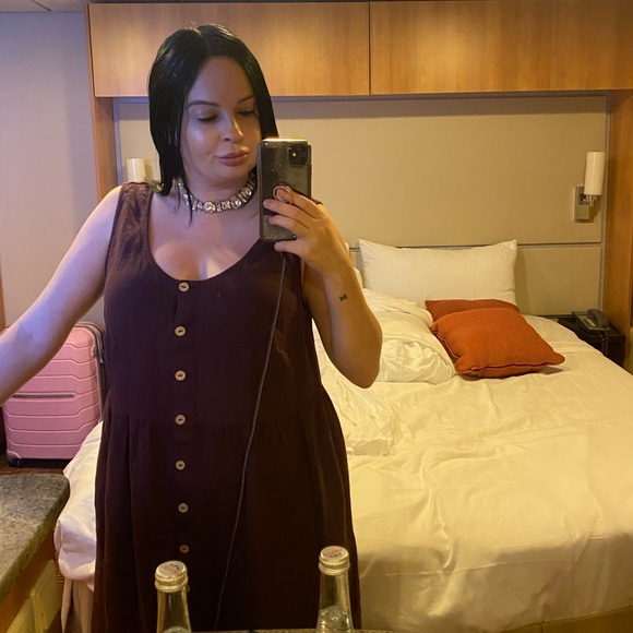 SOLD ALREADY— Purple Linen Dress by Not Perfect Linen— EUC - Picture 5 of 6